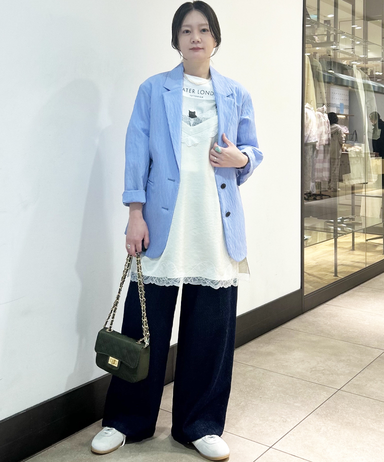 〈シップス〉ピンストライプシャツライクジャケット