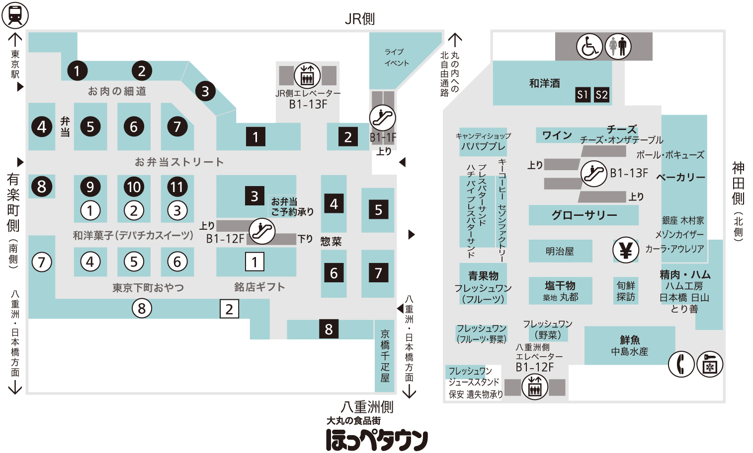 B1f 食品 フロアガイド 大丸東京店