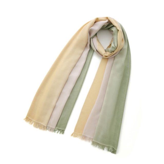 ＜マザーハウス＞Tricolor Fine Silk Stole