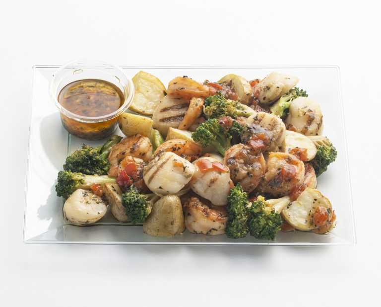 〈RF1〉帆立と海老のハーブグリルとローストポテトプレート