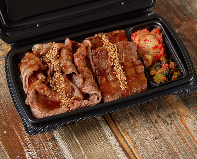 〈焼肉KINTAN〉【お茶付き】和牛ロース&和牛赤身内もも 焼肉弁当