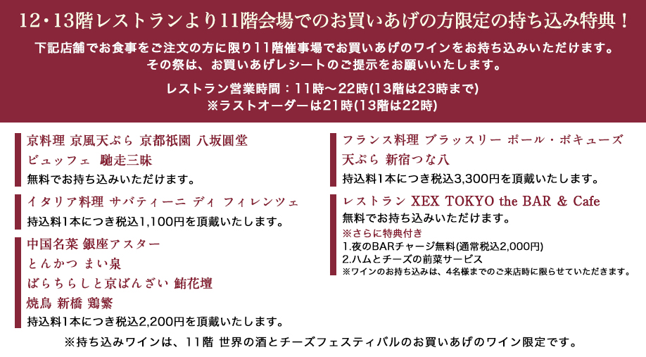 ワイン持ち込みOKのレストラン