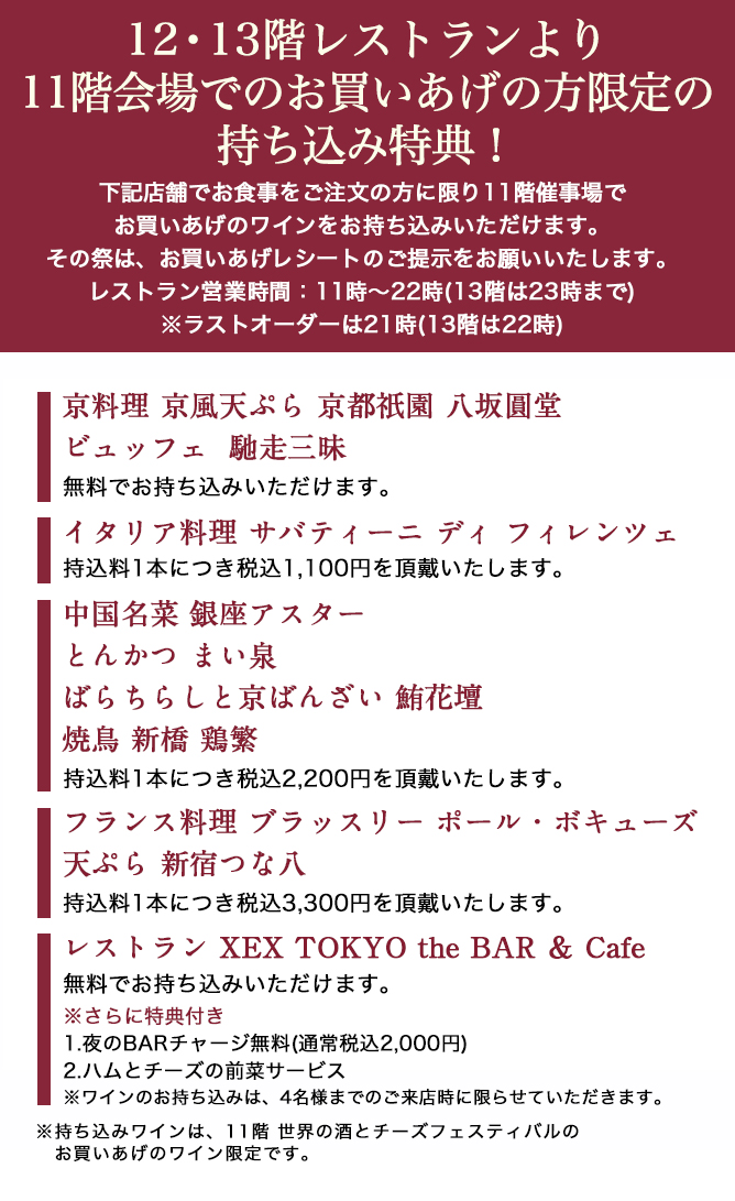 ワイン持ち込みOKのレストラン