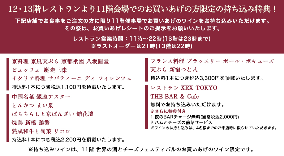 ワイン持ち込みOKのレストラン