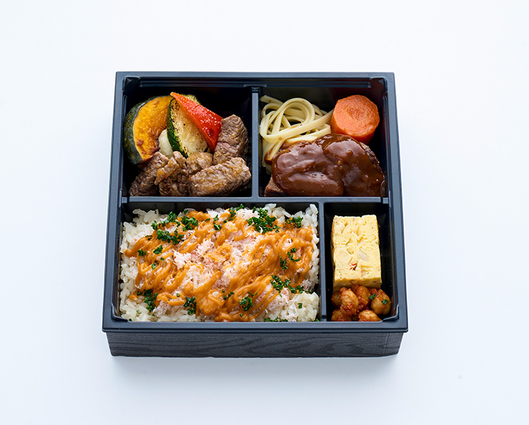 〈西洋銀座〉牛ステーキ＆ビーフシチュー弁当