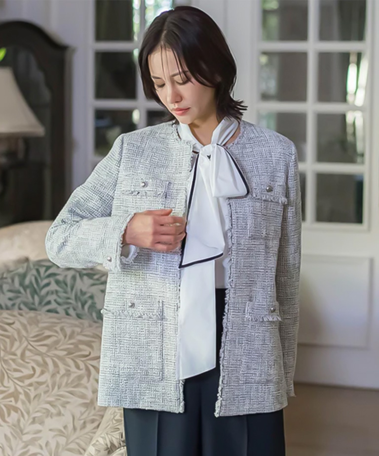 〈ロートレアモンリュクス〉ストレッチツィードジャケット