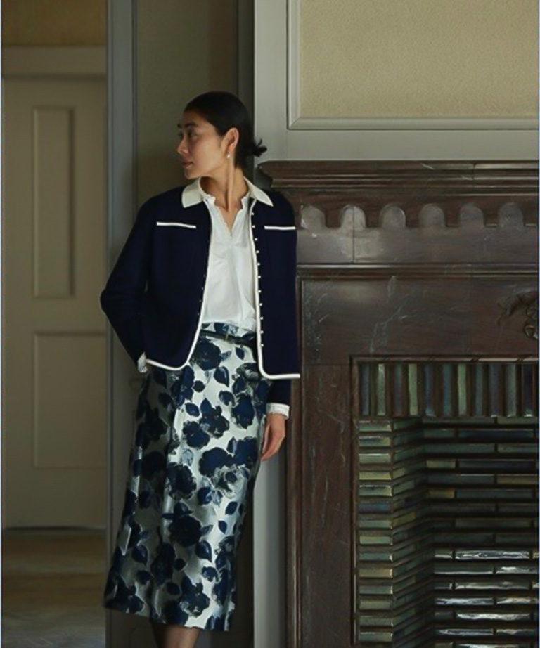 〈トゥモローランド〉＜Ballsey＞パールコンビ ニットジャケット