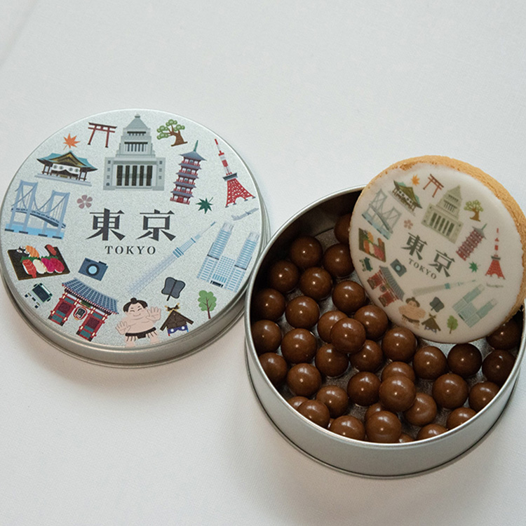 〈東京スマイルチャージ〉東京丸缶クッキー＆チョコレート&nbsp;(8枚入り)&nbsp;&nbsp;&nbsp; 