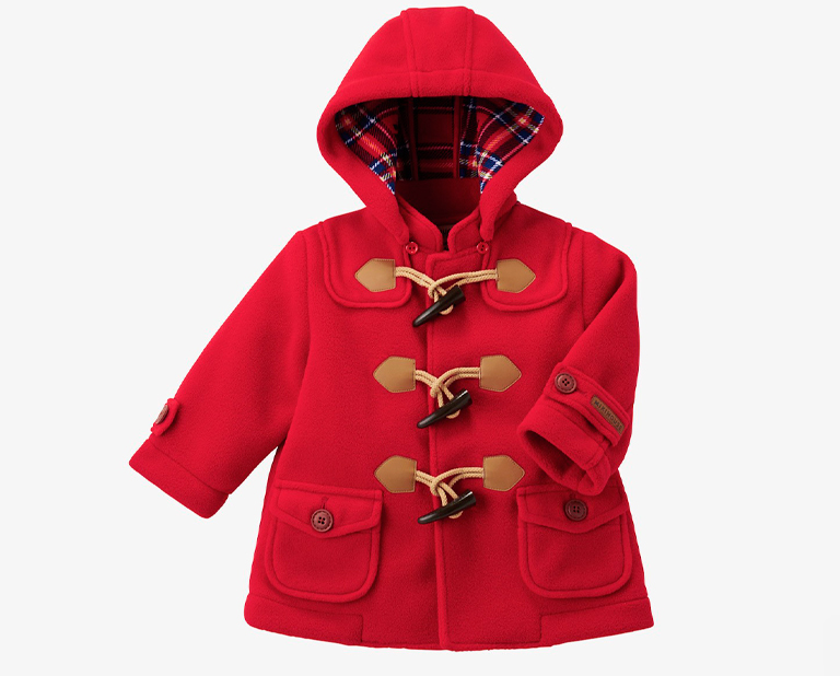 〈ミキハウス〉フリースダッフルコート