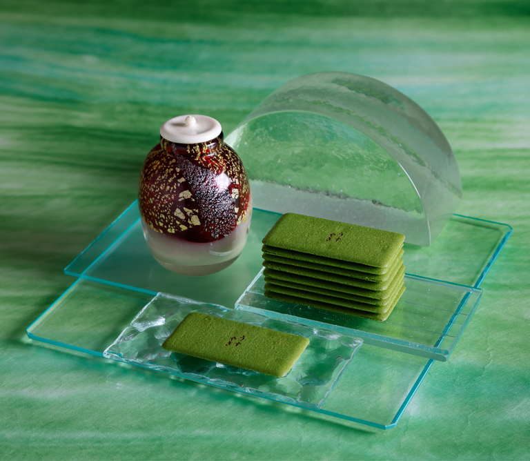 〈京都 北山 マールブランシュ〉お濃茶ラングドシャ「茶の菓うすやき」