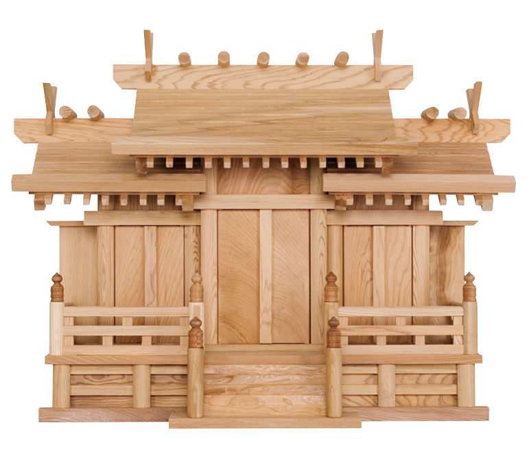 屋久杉木工〈九州銘木〉大屋久杉展 屋久杉神棚「数奇屋三社」