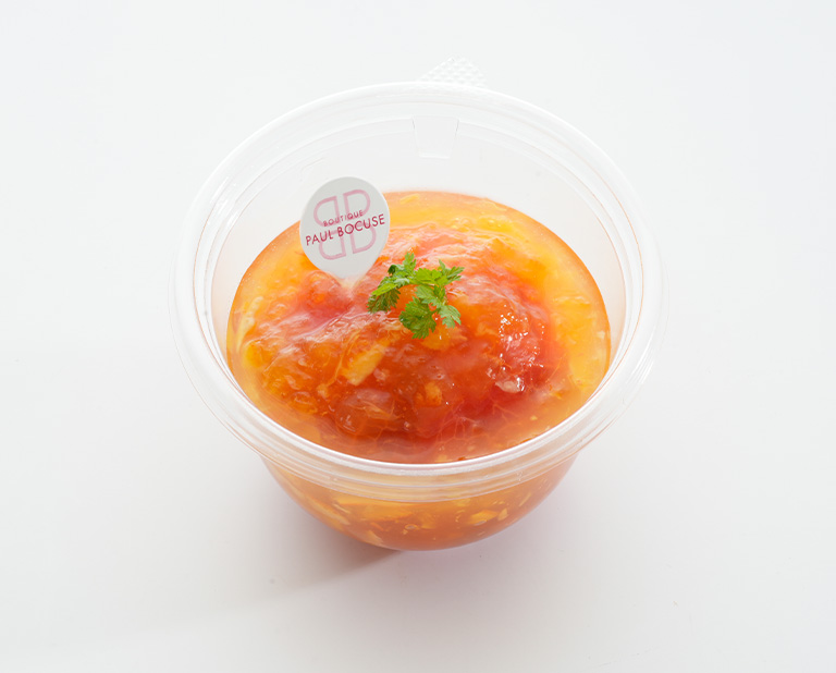まるごとトマトのマリネ　オレンジ仕立て