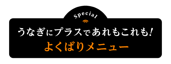 うなぎにプラスであれもこれも！よくばりメニュー