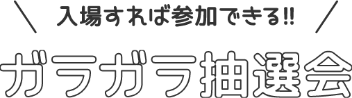 入場すれば参加できる ガラガラ抽選会