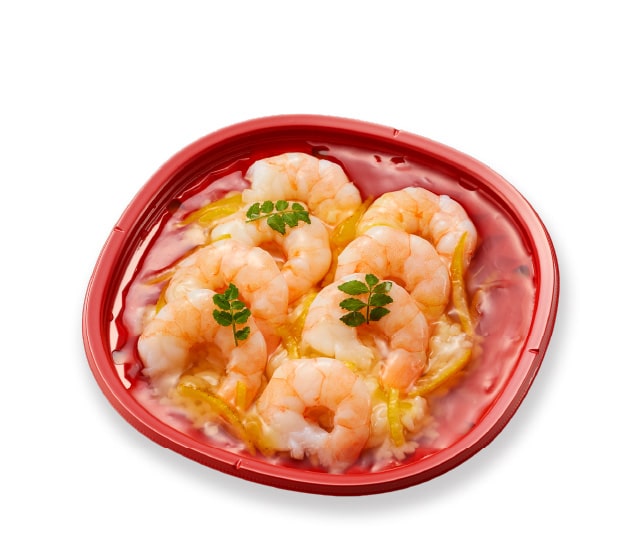 〈一口いなりむろや〉ゆず餡に包まれた海老づくし丼