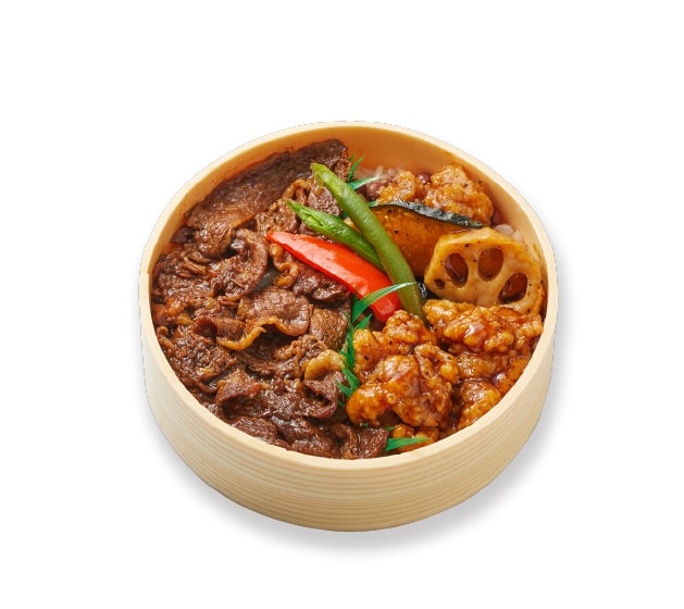 〈米八〉人気の二色まんまる丼