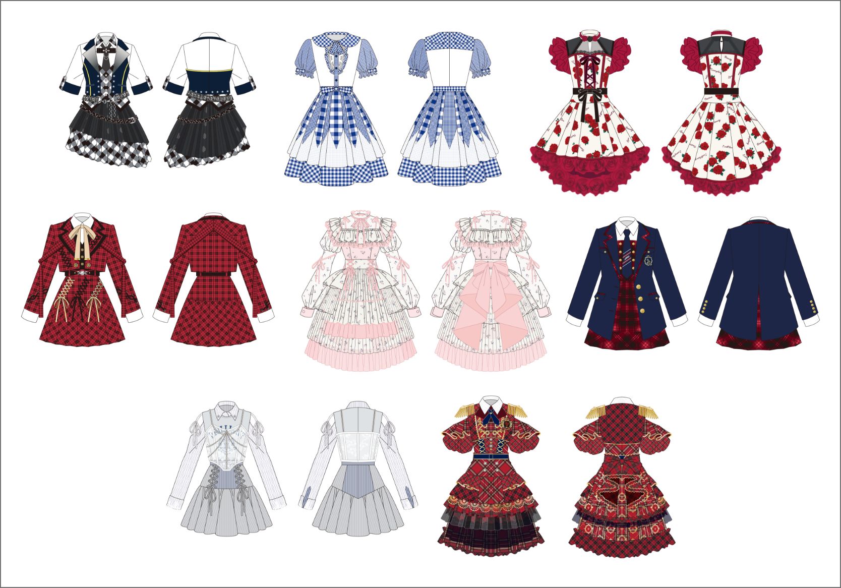 衣装アクリルキーホルダー(イメージ)