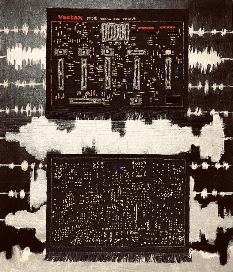 Vestax DJ mixer 基板刺繍+波形