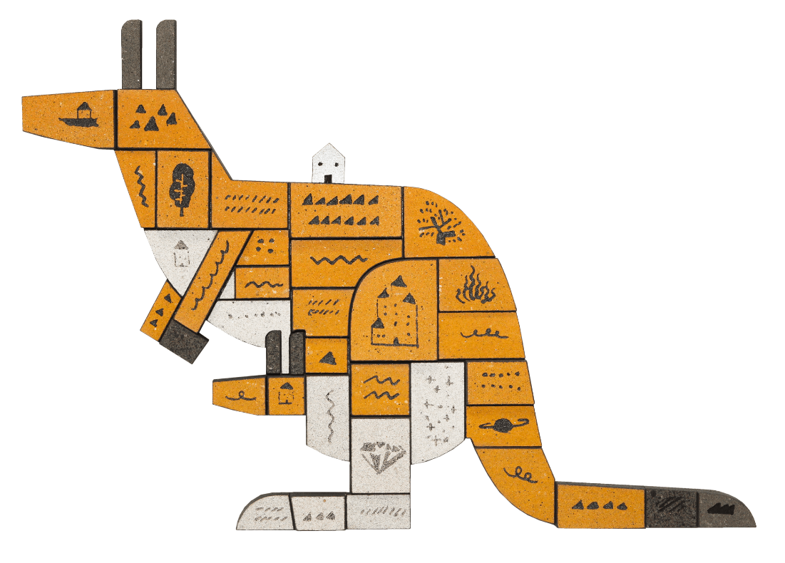 カンガルーと家