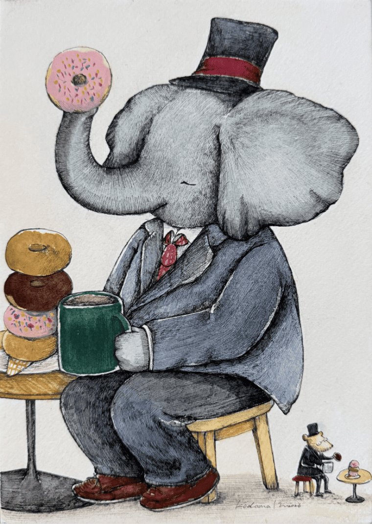 コーヒーとドーナツ