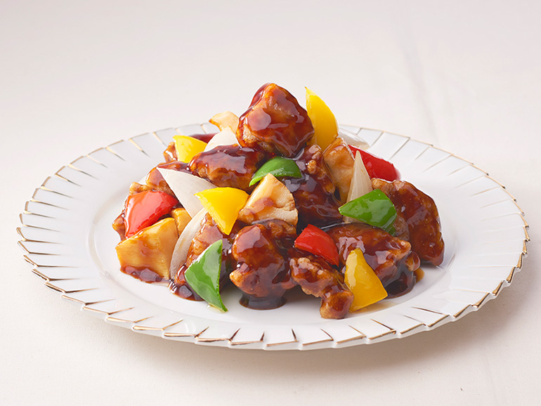 〈上海デリ〉黒酢酢豚