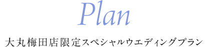 Plan 大丸梅田店限定スペシャルウエディングプラン