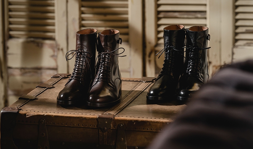 37 SARTORE レースアップ ショートブーツ 黒　レザー　サルトル　24 サルトルSARTORE レザーレースアップショートブーツ 黒37(24cm位) (K