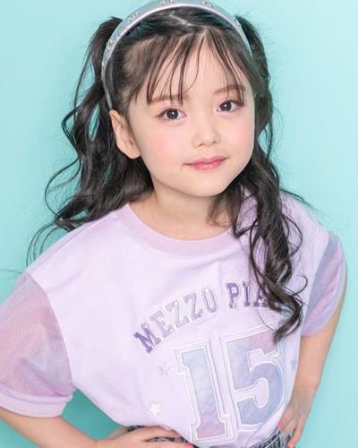 〈メゾピアノ〉ナンバリング半袖Tシャツ
