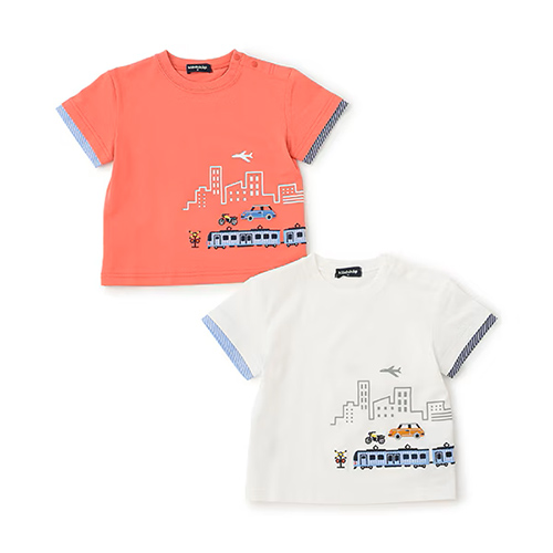 〈クレードスコープ〉乗り物と街半袖Tシャツ