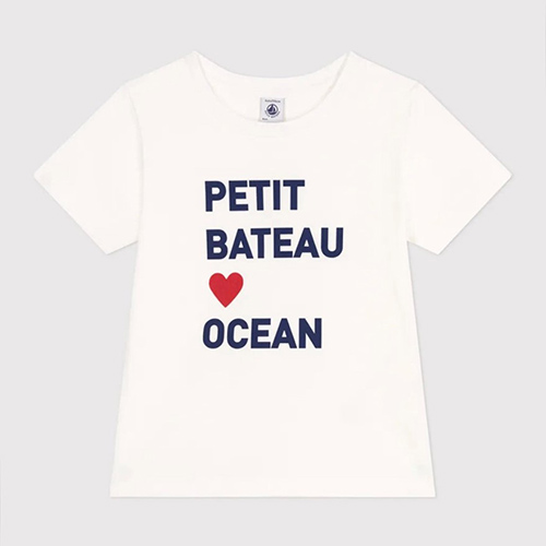 〈プチバトー〉PETIT BATEAU♡OCEANプリント半袖Tシャツ