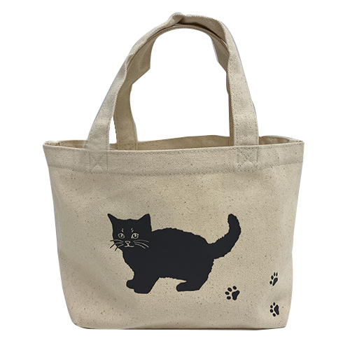 〈ブランシェス〉黒猫プリントトートBAG