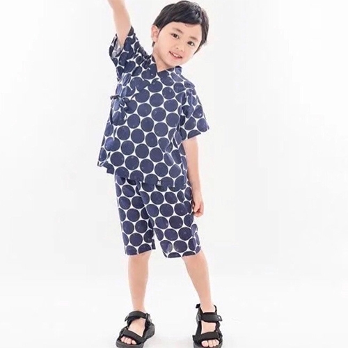 〈ワンダーアパートメント〉ドットプリント甚平スーツ