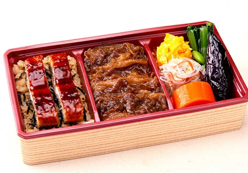 〈柿安ダイニング〉黒毛和牛 牛めし＆うなぎ弁当