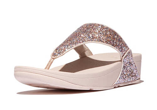 〈fitflop／フィットフロップ〉LULU MULTI-TONAL GLITTER TOE-POST SANDALS