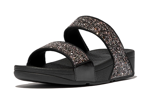 〈fitflop／フィットフロップ〉LULU MULTI-TONAL GLITTER SLIDES
