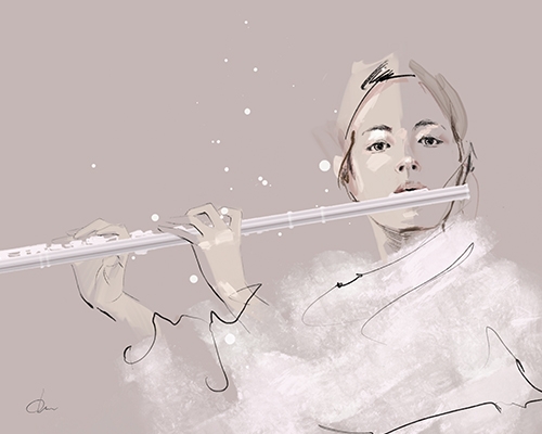 〈飛行船スタイル〉Flutist, 2024
