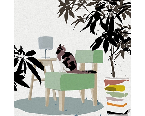〈飛行船スタイル〉A room with a cat #3