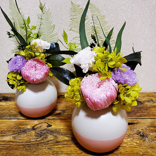 プリザーブドフラワーのお供え花