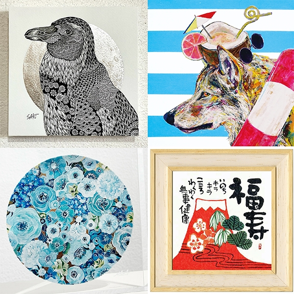 スプレーアート作品「子寅さんの手毬遊び」 silsil・Saki・NiJi$uKe・安川眞慈 アート作品＆グッズコーナー