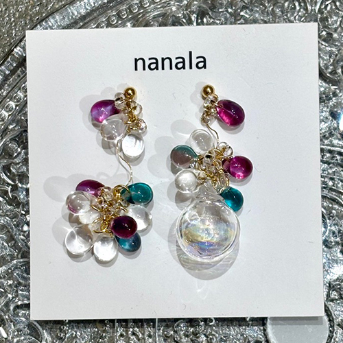 〈Thingsly／シングスリー〉nanala ガラスピアス