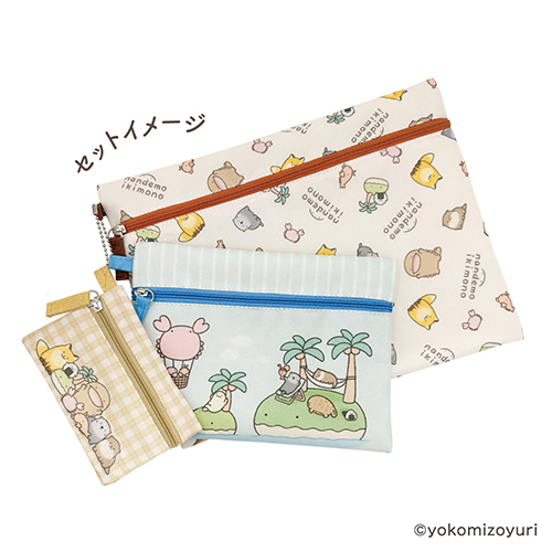 POP UP！なんでもいきもの屋 @大丸梅田店キャラコレ 3連ポーチ