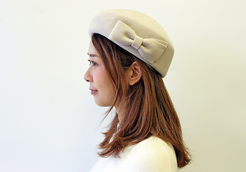 マキシン　ベレー　ラビットファー　クチュール品 高級老舗maximマキシン☆ラビットファー秋冬ベレー帽 マキシン ベレー