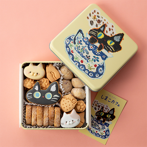 〈しまこカフェ〉にゃんにゃんにゃんのクッキー缶