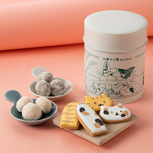 〈ka.neco〉オリジナルキャニスタークッキー缶