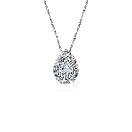 〈スワロフスキー〉Eternity ハローソリテールペンダント