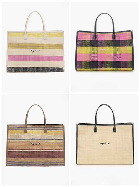 〈アニエスベー ボヤージュ〉ラフィアトート(WAX35-02)