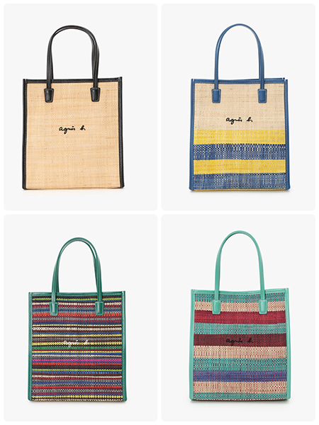 〈アニエスベー ボヤージュ〉ラフィアトート(WAX35-01)