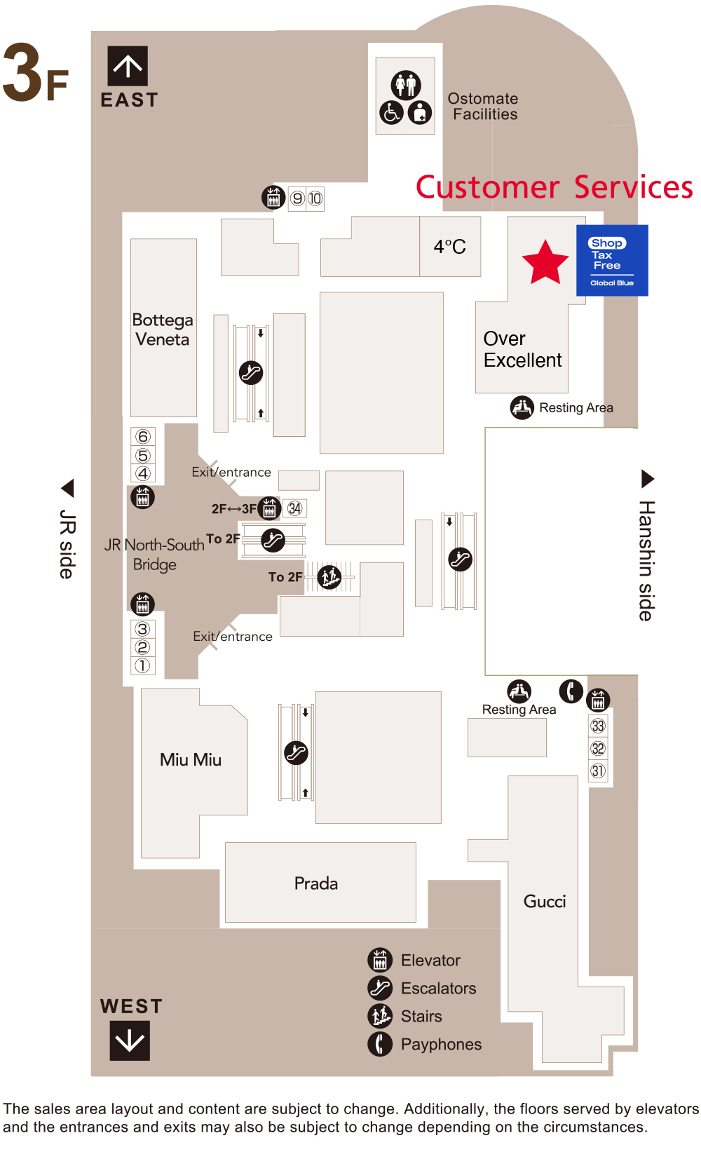 3F INTERNATIONAL TOURIST COUNTER