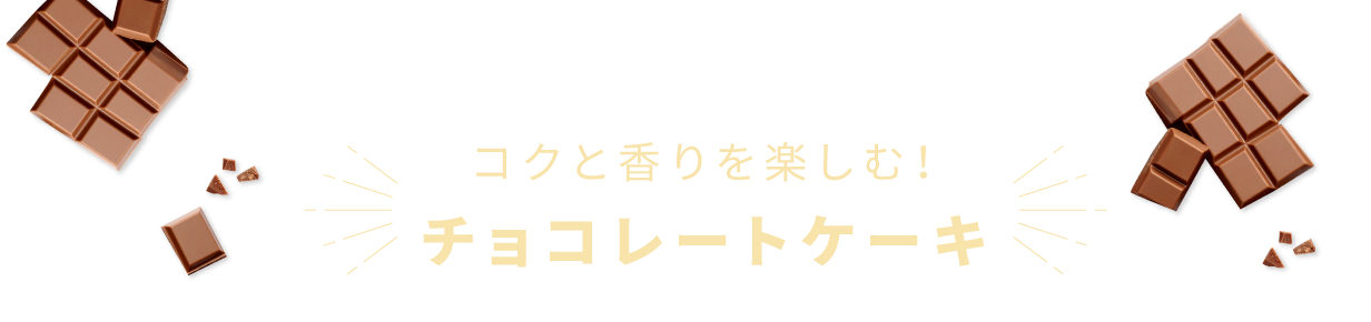 コクと香りを楽しむ！チョコレートケーキ